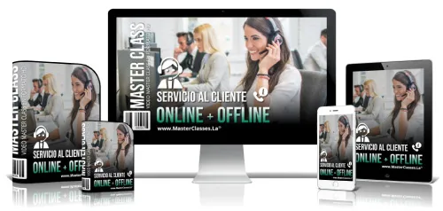 Servicio al cliente online + offline.