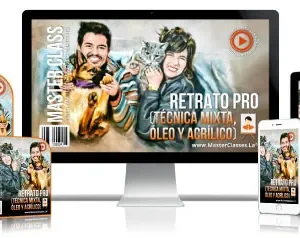 ✅Técnica mixta óleo y acrílico: Retrato pro