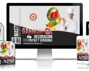 ✅Garnish decoración con frutas y verduras.