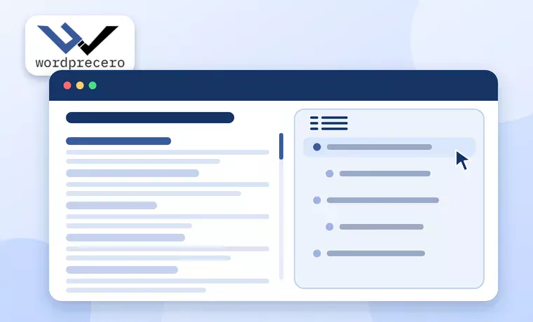 Tabla de contenidos Wordpress